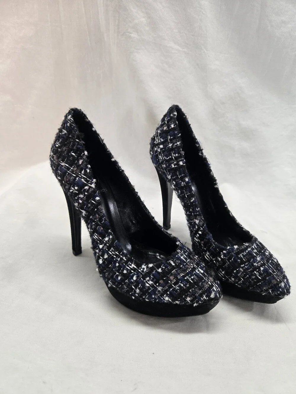 Tory Burch Women’s Women's Size 7.5 Peggy Tweed  Platform Pump Heels Shoes